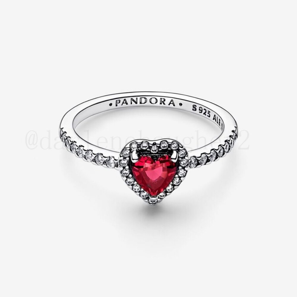 Pandora Elevated Red Heart Ring - image 3